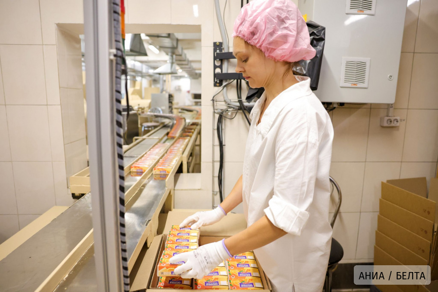 Производство вафельной продукции на фабрике "Спартак" в Гомеле 